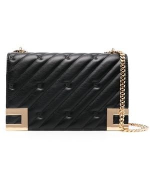 Elisabetta Franchi Bolso de hombro grande acolchado - Negro