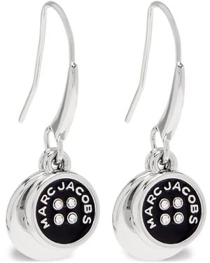 Marc Jacobs Button Drop Earrings - White