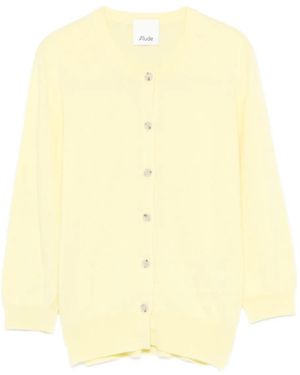 Allude ボタン カーディガン - イエロー