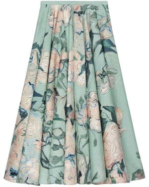 Givenchy Long Circular Skirt - Green