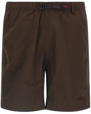 Gramicci Integrated-Belt Bermuda Shorts - Brown
