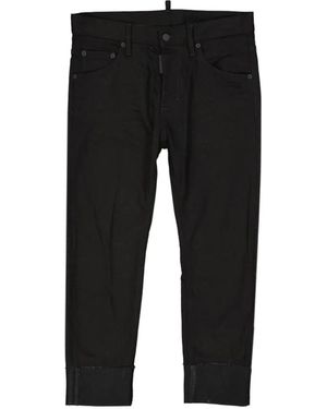 DSquared² Vaqueros Con Parche Del Logo - Negro