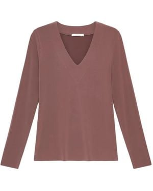 Maliparmi V-Neck Long-Sleeved T-Shirt - Purple