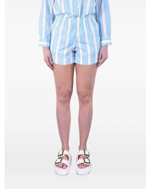 MC2 Saint Barth Short Meave À Rayures - Blue