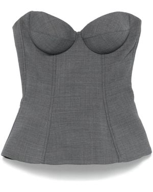 GIUSEPPE DI MORABITO Corset-Style Top - Grey