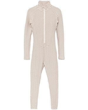Tessitura Body Couture Fully Pleated Jumpsuit - Natural