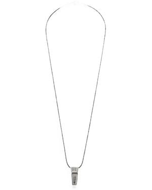 Rick Owens Mini Crystal-Pendant Necklace - White