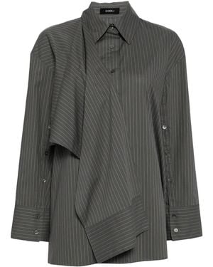 Goen.J Knotted-Detail Cotton Shirt - Grey