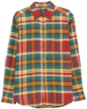 Portuguese Flannel Check-Pattern Flannel Shirt - Green