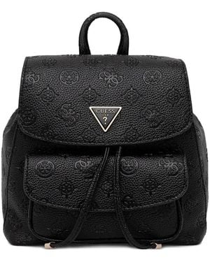 Guess Cresidia 4G Peony Logo Mini Backpack - Black