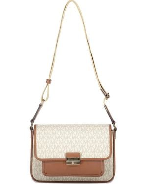 Michael Kors Bradshaw モノグラム フラップショルダーバッグ - ホワイト