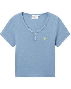 Chocoolate ファインリブ Tシャツ - ブルー