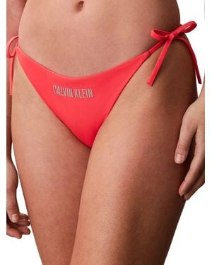 Calvin Klein Tie Side Bikini Bottom - Red