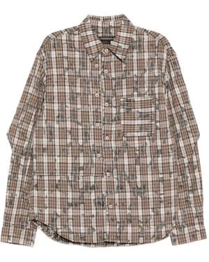 ANDERSSON BELL Kariertes Hemd Im Layering-Look - Braun