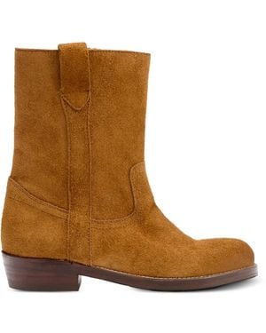 Isabel Marant Camea Western-Inspired Ankle Boots - Brown