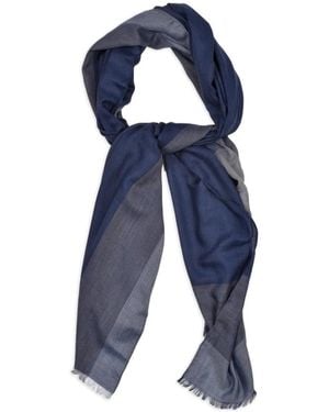 Brunello Cucinelli Zweifarbiger Kaschmirschal - Blau