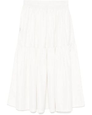 Chocoolate Drawstring Skirt - White
