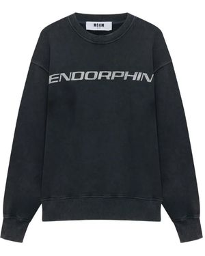 MSGM Round-Neck Sweatshirt - Black