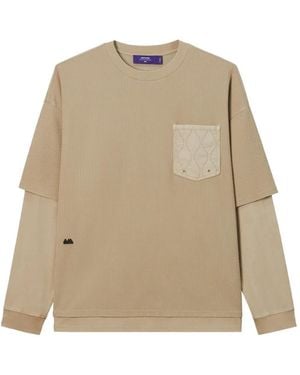 AFTERMATHS Layered Long-Sleeve T-Shirt - Natural