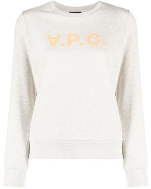 A.P.C. Sweatshirt Mit Logo-Print - Weiß