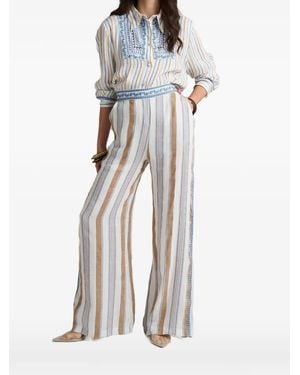 PHO® Firenze Striped-Pattern Shirt - White