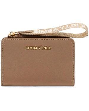 Bimba Y Lola Logo-Lettering Wallet - Brown