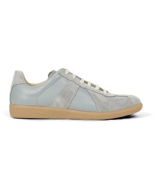 Maison Margiela Replica Leather-Panelled Trainers - White