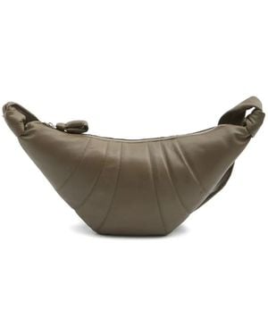 Lemaire Medium Croissant Lamb-Skin Shoulder Bag - Grey