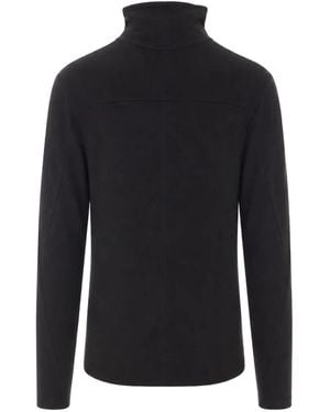Thom Krom High-Neck Panelled Jumper - Blue