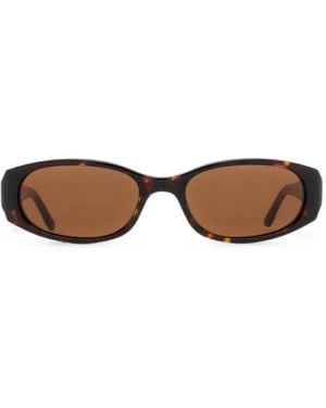 Chimi Note Oval-Frame Sunglasses - Brown