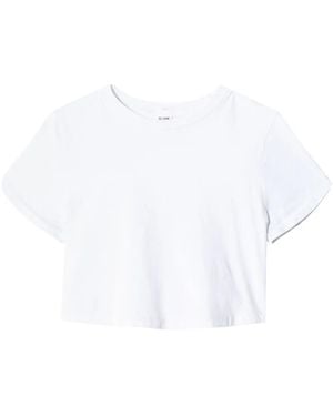 RE/DONE Short-Sleeve Cropped T-Shirt - White