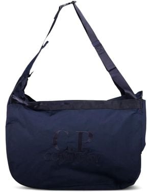 C.P. Company Plain Paper Touch Schultertasche Mit Logo - Blau