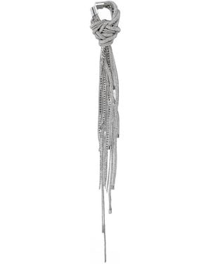 Area Crystal-Embellished Knotted Chain Bracelet - White
