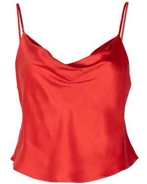 Cinq À Sept Marta Cowl-Neck Top - Red