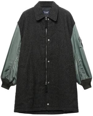 Comme des Garçons Abrigo A Paneles Con Cremallera - Negro