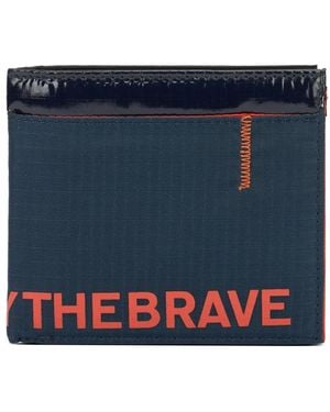 DIESEL Logo-Print Ripstop Wallet - Blue