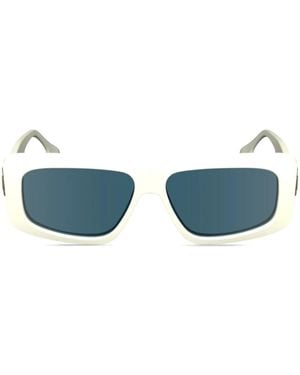 Victoria Beckham Rectangle-Frame Sunglasses - Blue