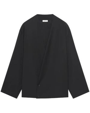Fear Of God Long-Sleeve Wrap-Front Jacket - Black