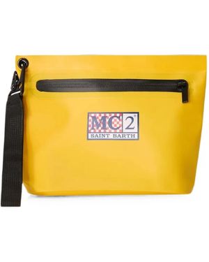 MC2 Saint Barth Clutch Aline Con Logo - Giallo