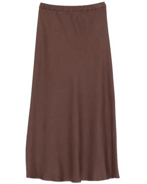 Antonelli Ilda A-line midi skirt - Marrón