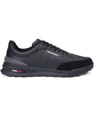 Tommy Hilfiger Logo-Plaque Lace-Up Low-Top Trainers - Blue