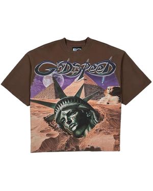 Godspeed Mother Cairo Cotton T-Shirt - Brown