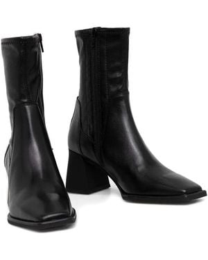 Vagabond Shoemakers Square-Toe Block-Heel Boots - Black