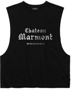 Mainless Sleeveless Distressed T-Shirt - Black