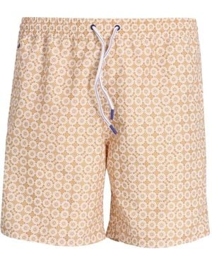 Jacob Cohen Floral-Print Drawstring Swim Shorts - Natural