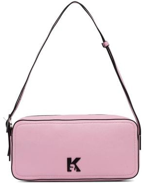 KARL LAGERFELD Logo-Plaque Tote Bag - Pink