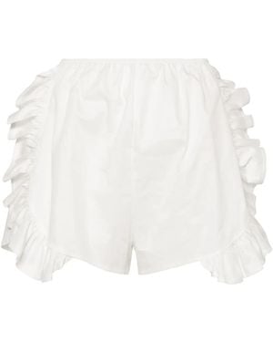 Ioana Ciolacu Peony Shorts Mit Rüschen - Weiß