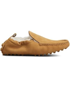 Tod's Loafers Met Bewerkte Lammy Voering - Bruin