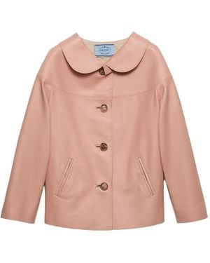 Prada Nappa Leather Jacket - Pink