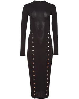 Fleur du Mal Undo Me Midi Dress - Black